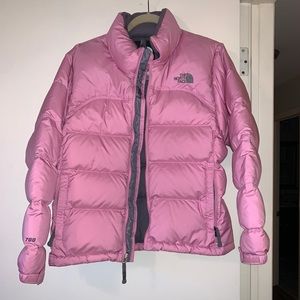 Women’s Medium Puffy Down Jacket Pink